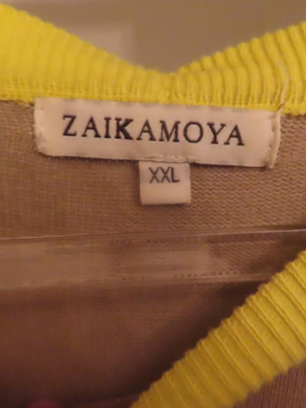 Zaikomoya Teen Girls XXL Beige Midi Dress with Yellow Trim & Back Bow